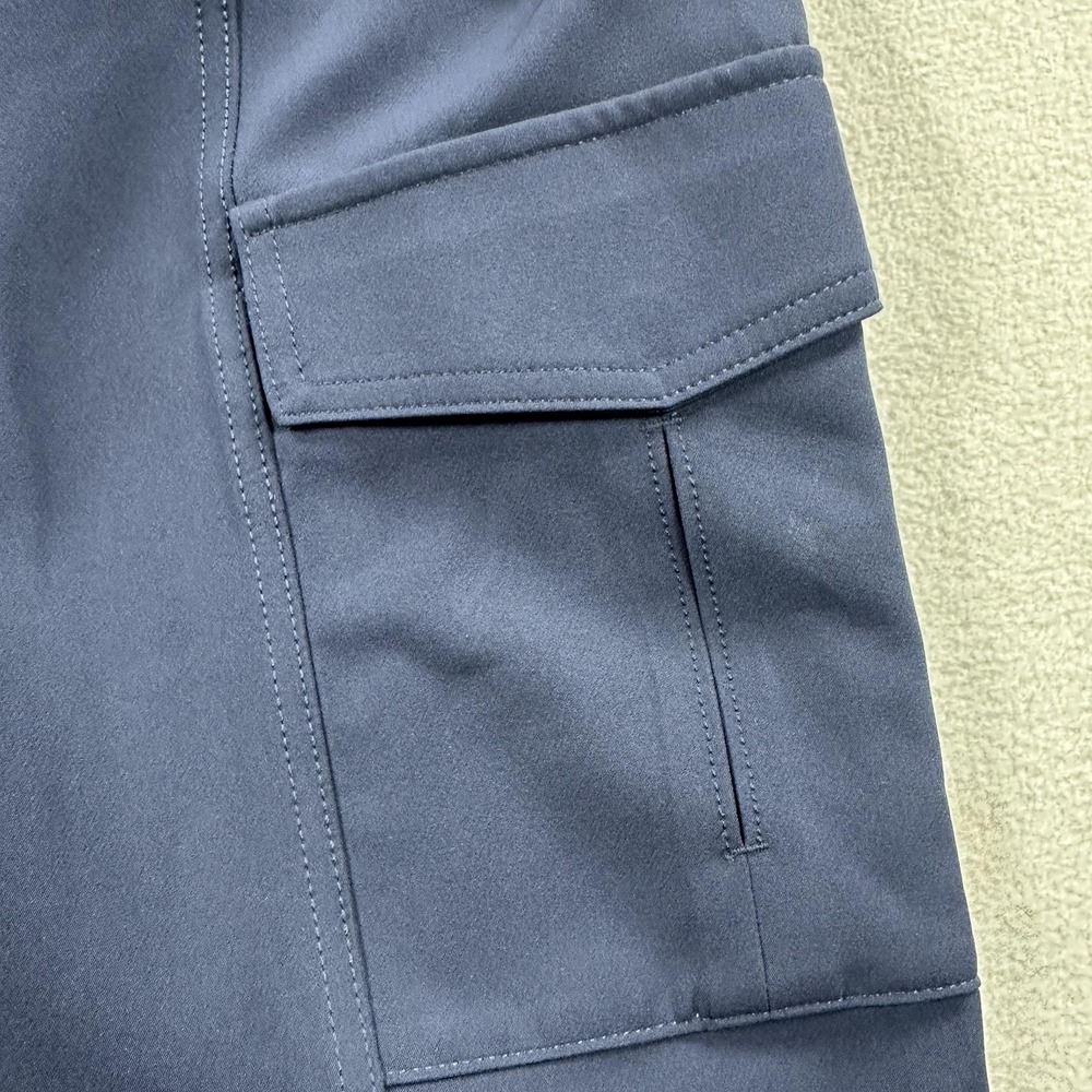 Athleta Pants Womens 14 Petite Navy Endless High Rise Cargo Pull On Stretch - Picture 4 of 13